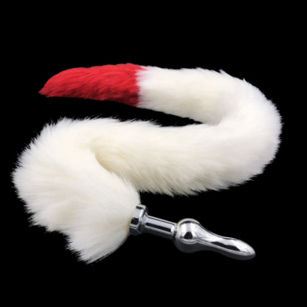 31' Stainless & Silicone White and Red Tail Plug