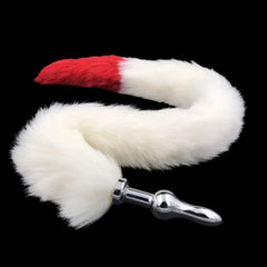 31' Stainless & Silicone White and Red Tail Plug