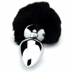 Black Stainless Steel Bunny Tail Plug