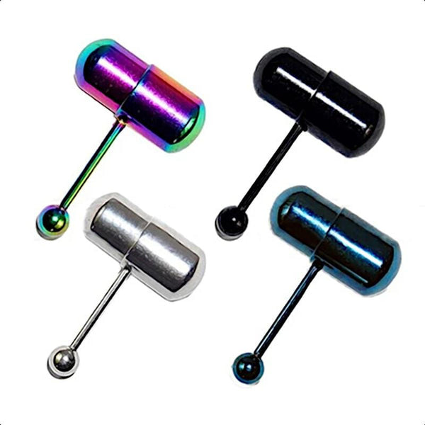 Cool Metallic Tongue Ring Vibrator