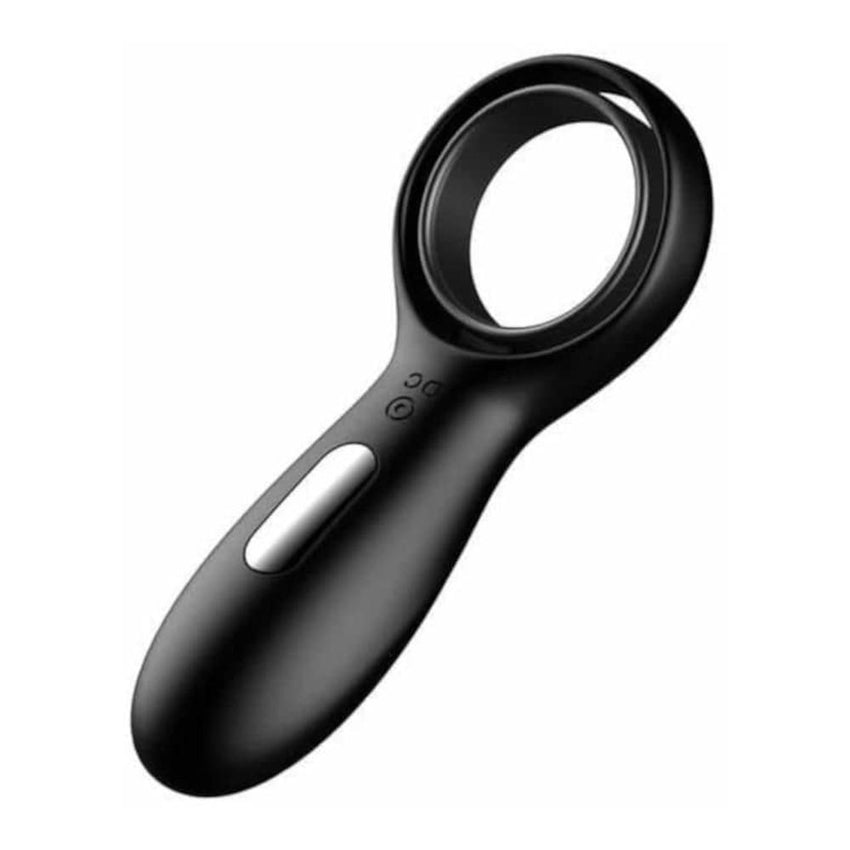 Sleek Black Silicone Vibrating Cock Ring