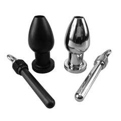 Metal Ass Dilator Hollow Butt Plug 4.53 Inches Long