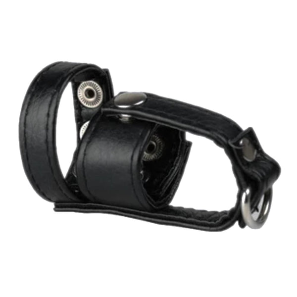 Adjustable Leather Strapping Cock Cage