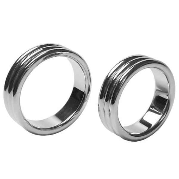 Triple-Layered Bondage Stainless Cock Ring