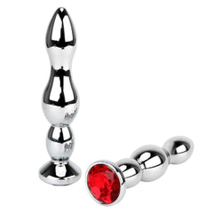 Stainless Tower Jeweled Butt Plug 4.72 Inches Long