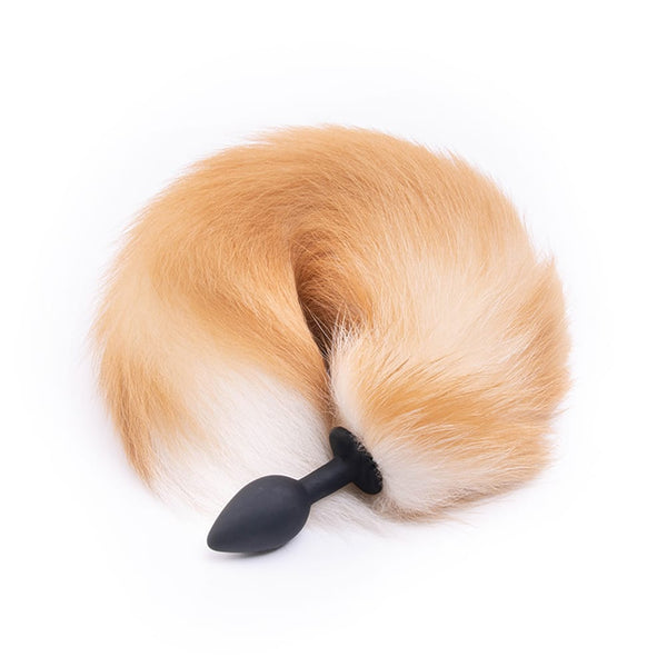 Light Brown Fox Tail With Silicone Plug Tip