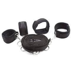 6-Piece Black Nylon Bondage Set