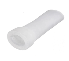 Smooth Open-Ended White Silicone Penis Sleeve