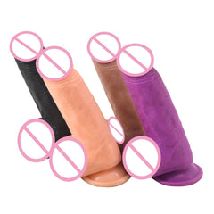 Erotic Big Fat Thick Dildo With Suction Cup and Testicles