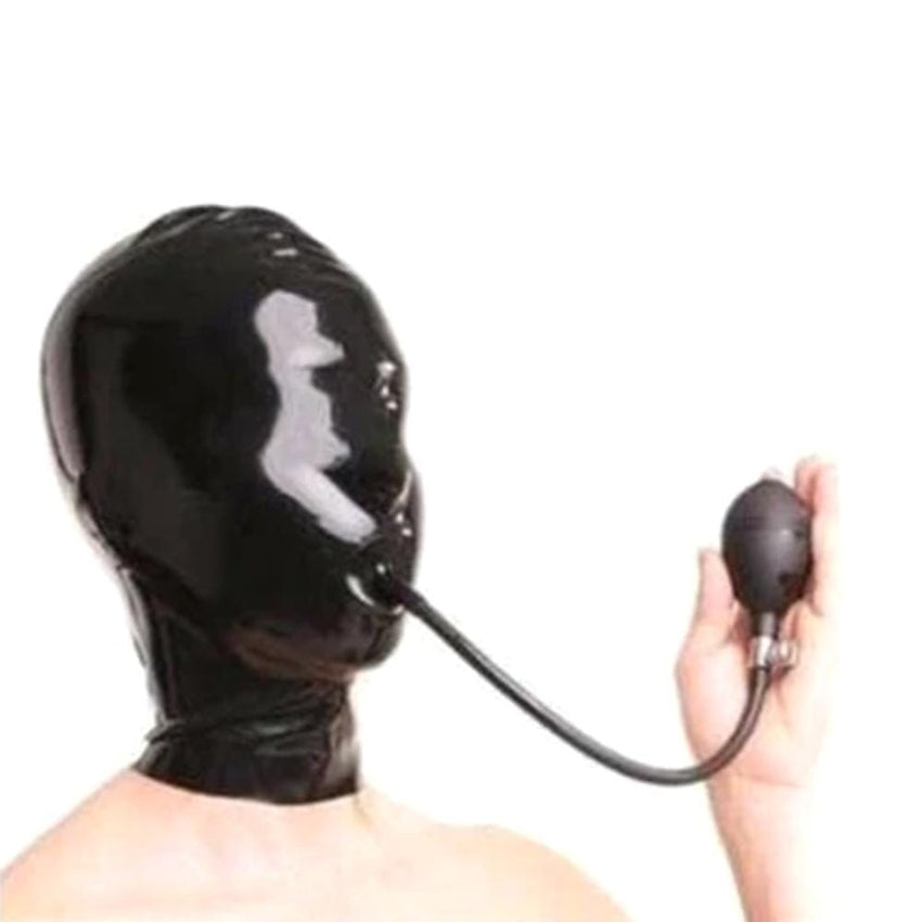 Hardcore BDSM Inflatable Latex Hood