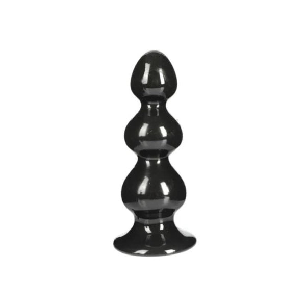 Black Beaded 6 Inch Anal Dildo