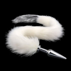 31' Stainless & Silicone White and Gray Tail Plug