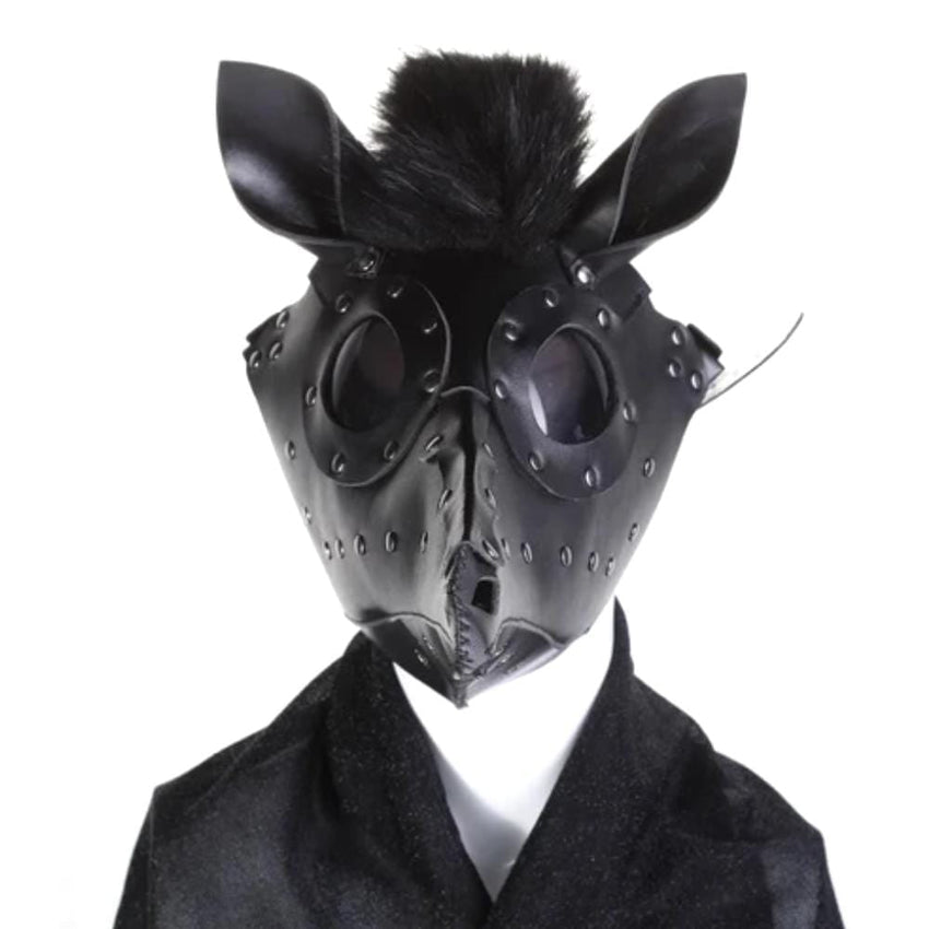 Prancing Pony Leather Horse Mask