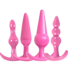 4 Pcs/Set Various Shapes Silicone Plugs Set - 3 Colors To Choose From