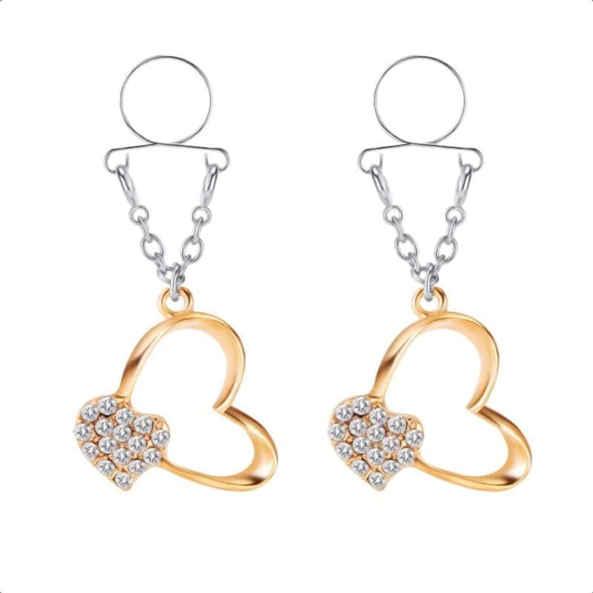 Dangling Heart Clip-on Nipple Jewelry