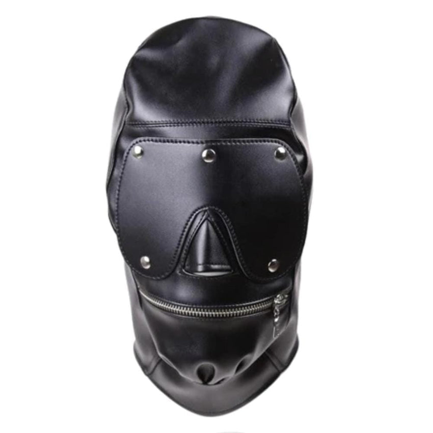 Slave's Black Zipper BDSM Mask