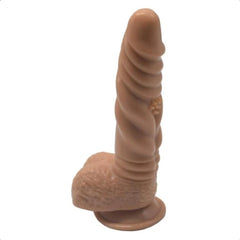 Winding Ribbed Stimulator 8 Inch Knot Dildo