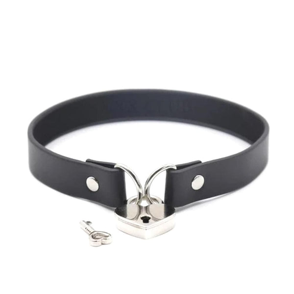 Flirting Heart Locking BDSM Collar