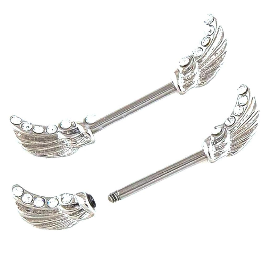 Fancy Angel Wings Nipple Bars