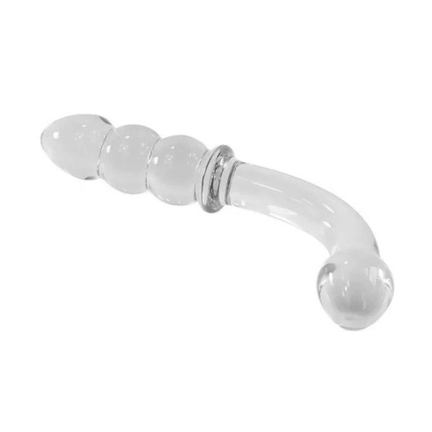 Curved Beaded Glass Anal Penetrator