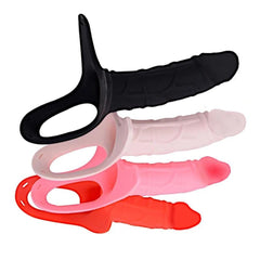 Colored 5 Inch Hollow Dildo With Strap On Harness