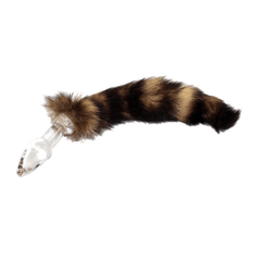 Glass Crystal Raccoon Tail Butt Plug 17 inches long