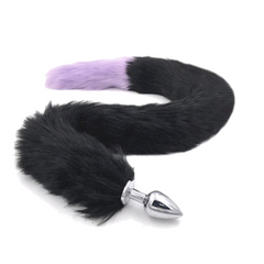 31' Stainless & Silicone Black and Purple Tail Plug