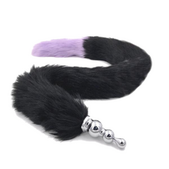 31' Stainless & Silicone Black and Purple Tail Plug