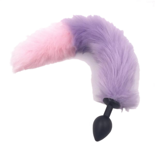 Silicone Purple Pink Tail Butt Plug