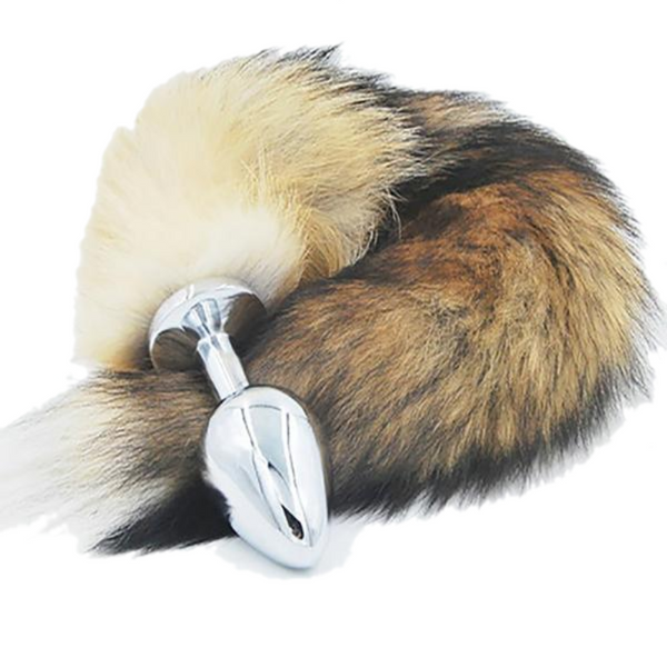 3 Sizes Stainless Steel Brown Fox Tail Plug