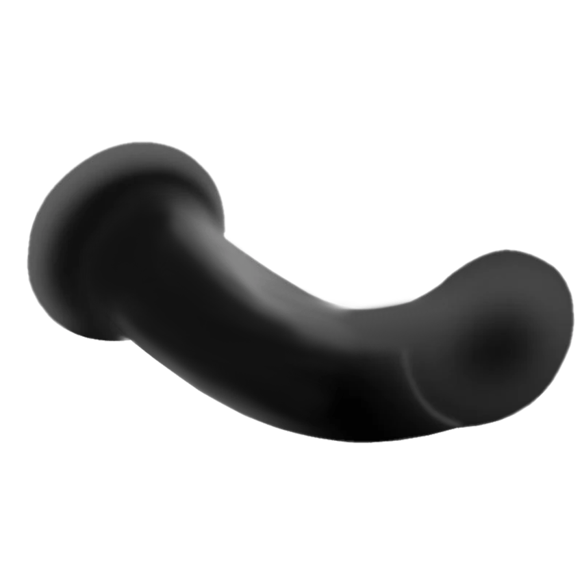 Smooth 4 Inch Black Dildo With Suction Cup