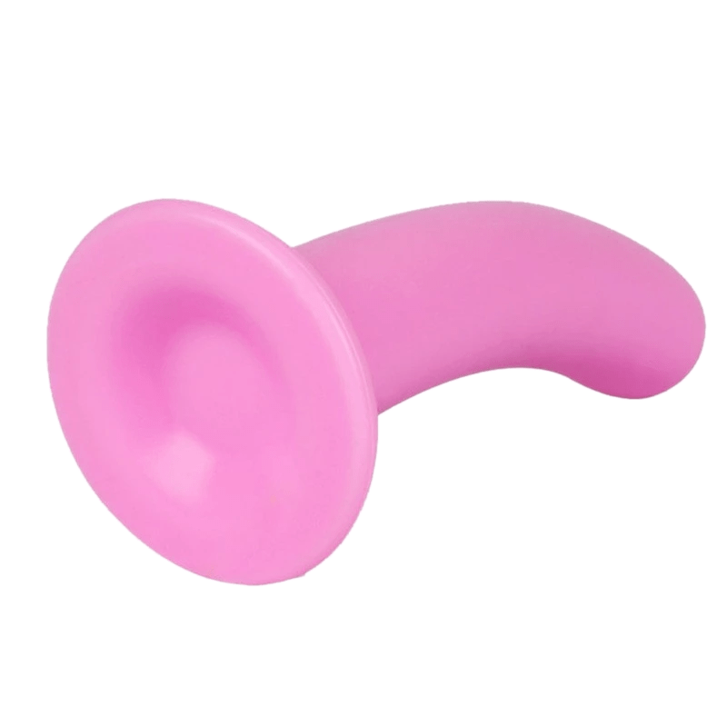 Beginner's Pink Smooth Silicone Dildo With Suction Cup