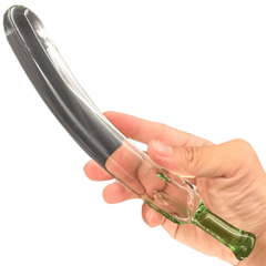 Smooth Glass Crystal Eggplant Dildo