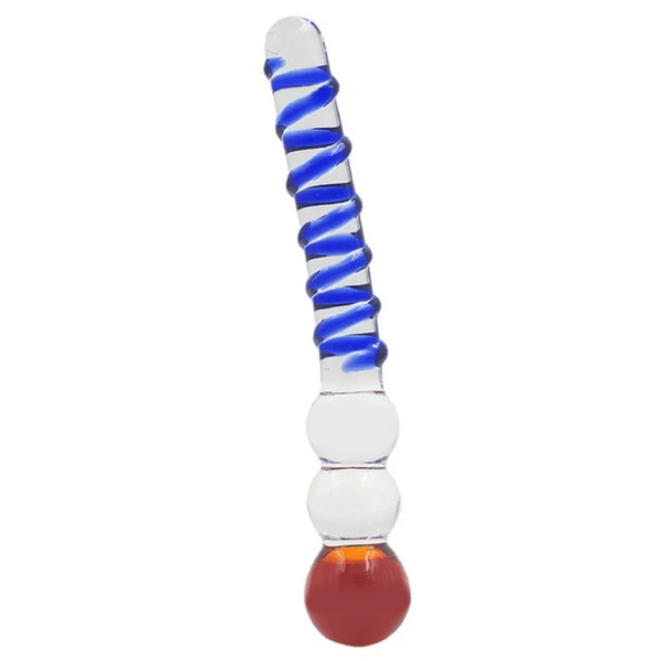 Colorful Glass Crystal Beaded Dildo