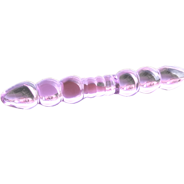 Double Ended Butt Plug | Double-Edged Purple Glass Anal Dildo