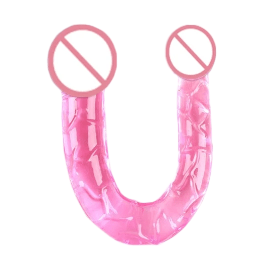 Jelly Double Head Pink Dildo