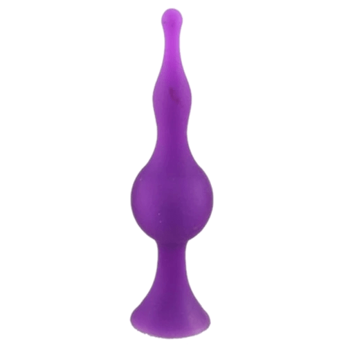 Pink/Purple Color Silicone Anal Dildo With Suction Cup