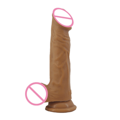 Brown Dildo Instrument of Orgasm Silicone Dildo With Suction Cup