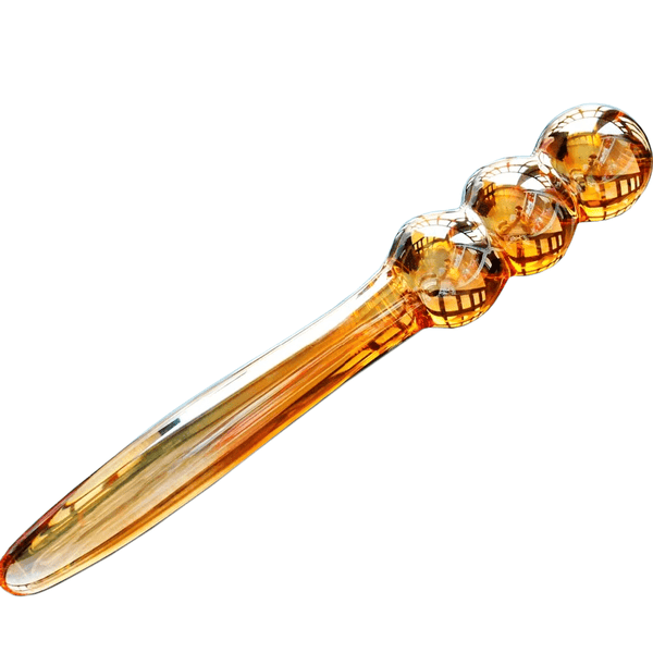 Golden 7 Inch Masturbator Beaded Dildo