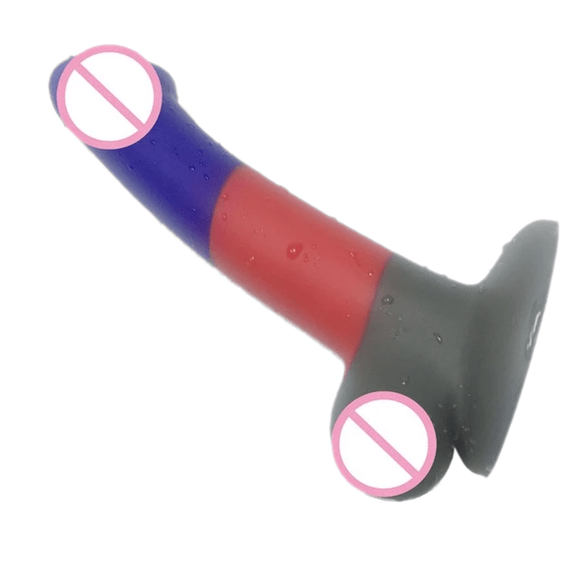 Colorful 7 Inch Silicone Suction Cup Dildo