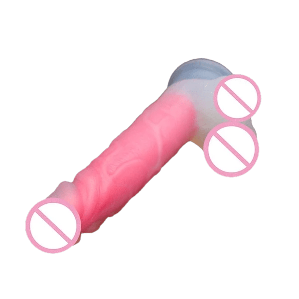 Double Layer 7 Inch Dildo With Suction Cup and Balls