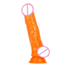 Jelly-Like 6 Inch Dildo With Balls and Suction Cup