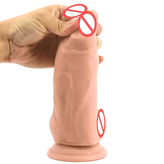 Thick 6 Inch Suction Cup Dildo With Testicles