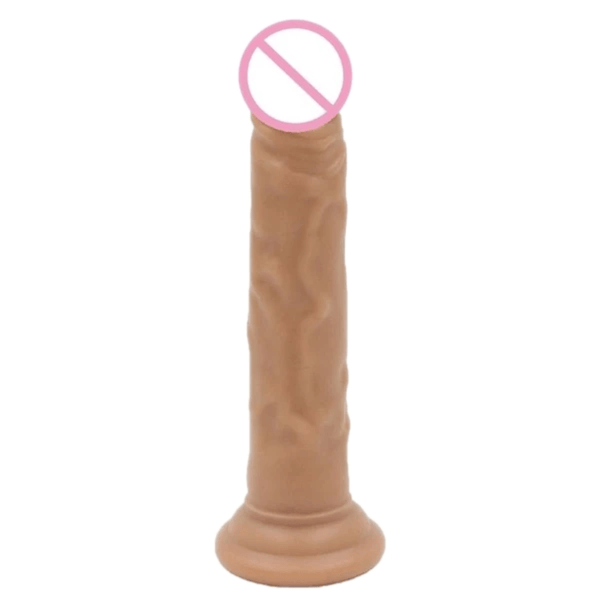 Flexible Thin Silicone Dildo With Suction Cup