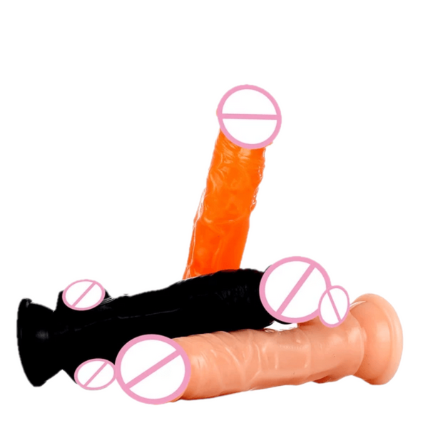 Jelly-Like 6 Inch Dildo With Balls and Suction Cup