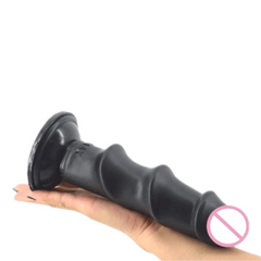 Wavy 8 Inch Anal Dildo With Suction Cup