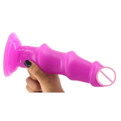 Wavy 8 Inch Anal Dildo With Suction Cup