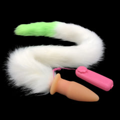 31' Stainless & Silicone White and Green Tail Plug