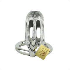 Shiny Cage Metal Chastity Device