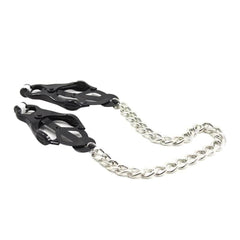 Black Butterfly Nipple Clamps With Chain